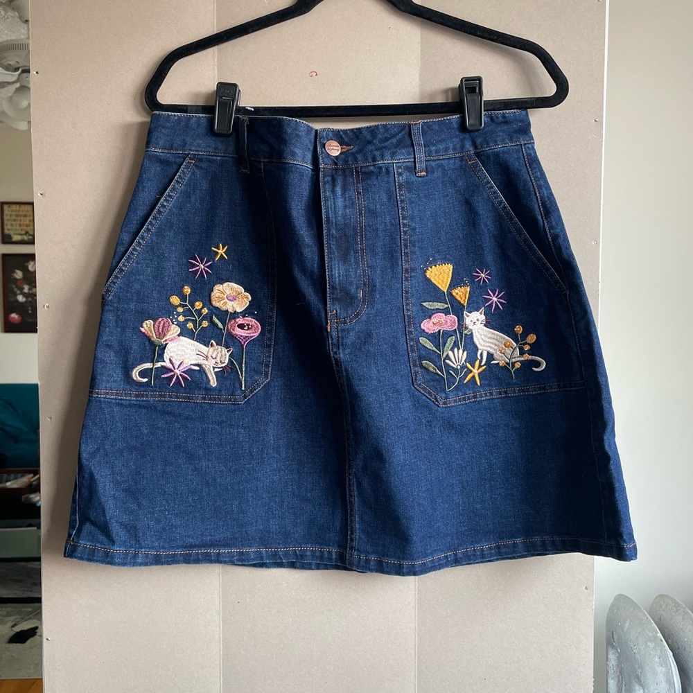 Modcloth X Princess Highway Denim Skirt